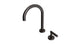 Contour One Handle Deck Mount Gooseneck Lavatory Faucet with Soft Lever Handle in Antique Bronze