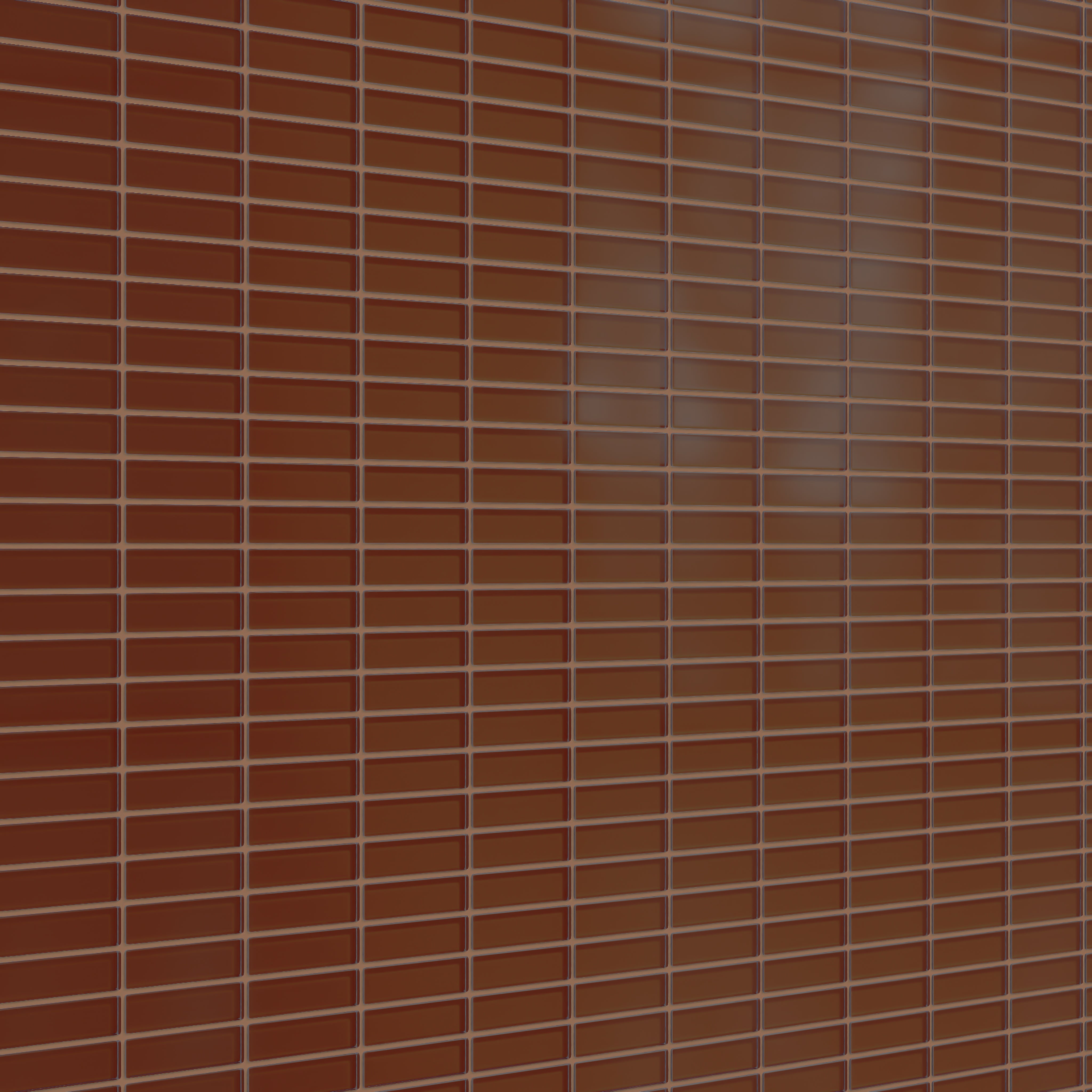 1x4 Straight Set Sheeted Glass Mosaic Tile in Pheasant Matte