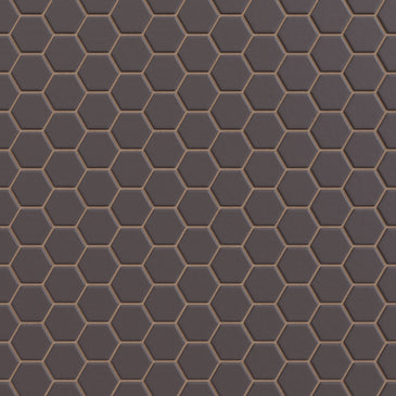 1" Hexagon Sheeted Original Ceramic Mosaic Tile in Kalamata Matte
