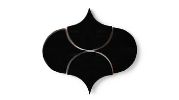 Ogee Drop Original Ceramic Tile in Raven Gloss
