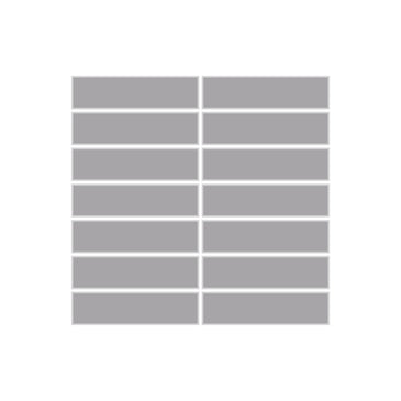 1x4 Straight Set Sheeted Original Ceramic Mosaic Tile in Thistle Matte