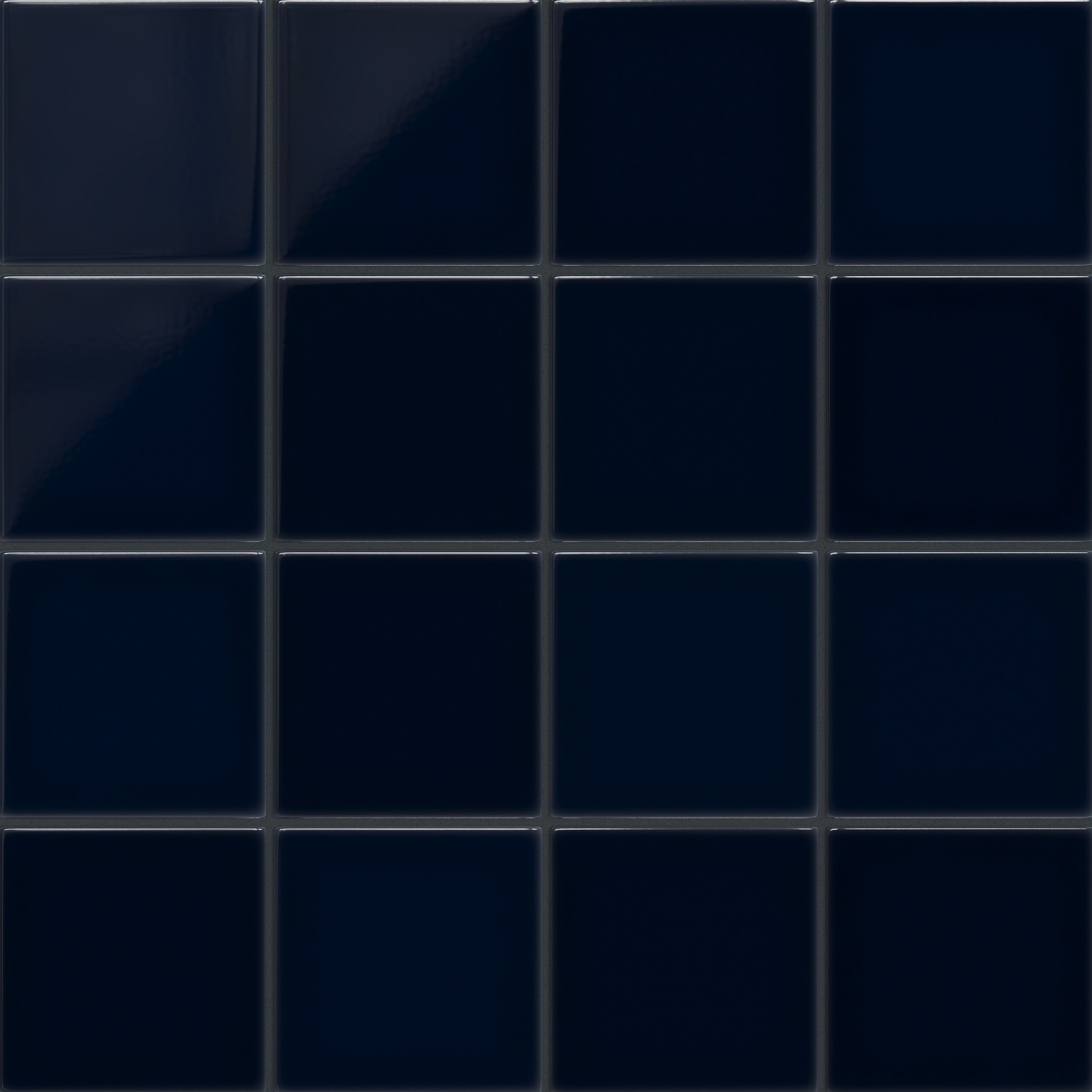 6x6 Original Ceramic Tile in Navy Blue Gloss