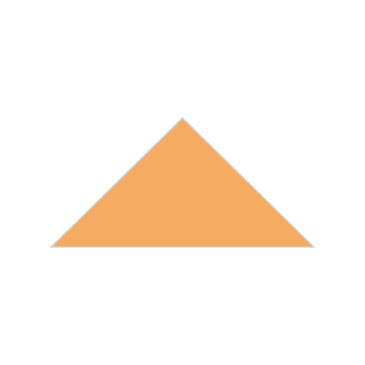 6" Triangle Original Ceramic Tile in Koi Matte