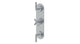 Contour Three Handle Wall Mount Shower Trim with Soft Cross/Soft Lever Handles in Satin Chrome