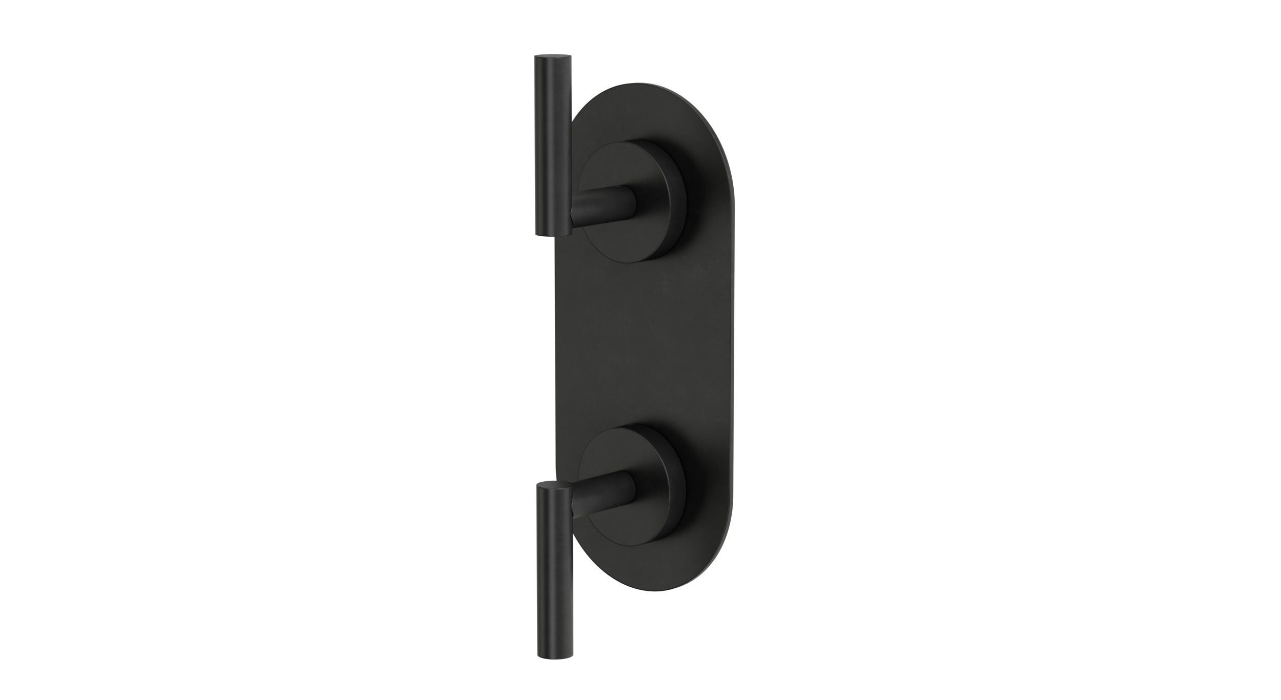 Contour Two Handle Wall Mount Shower Trim with Soft Lever Handles in Oil Rubbed Bronze