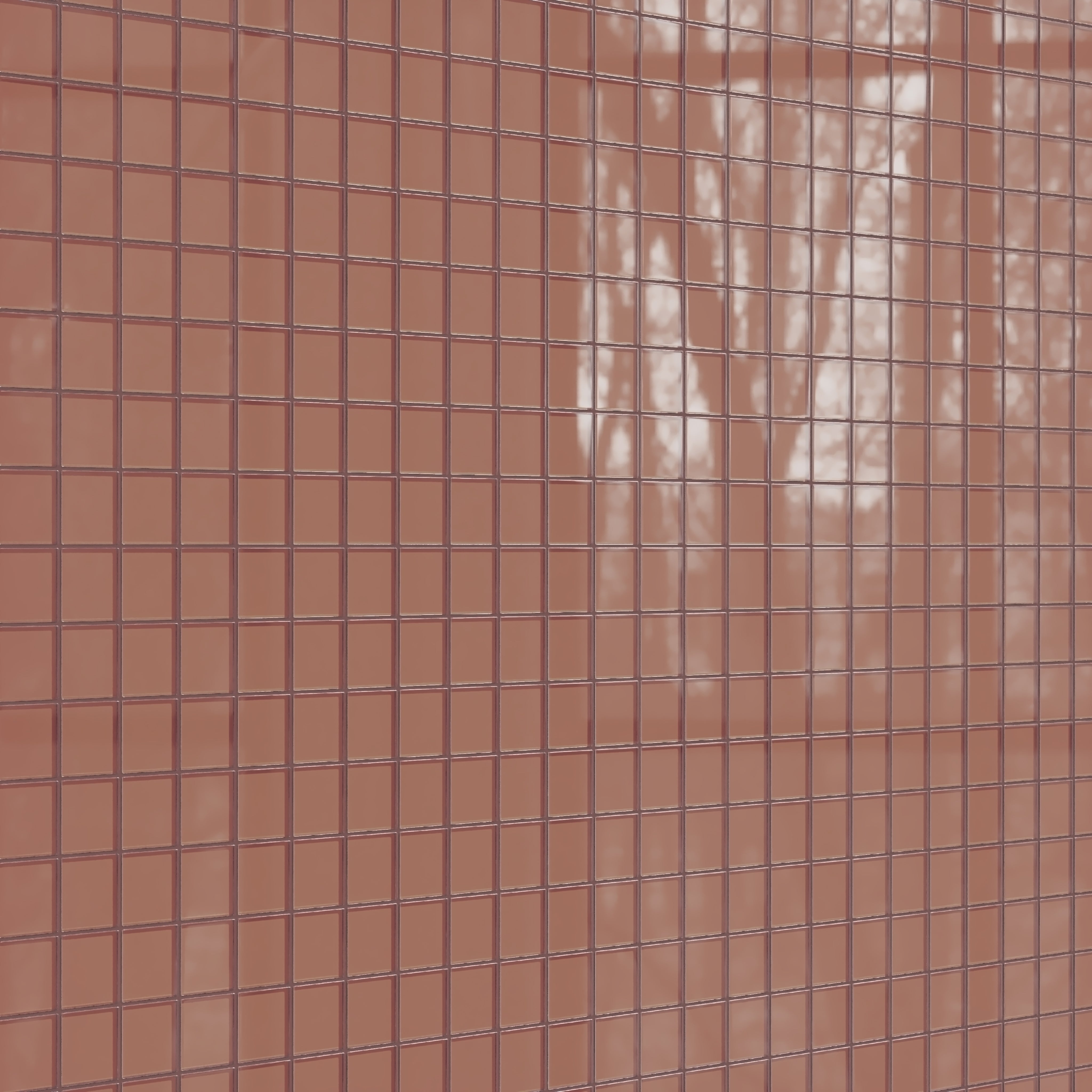 3x3 Straight Set Sheeted Glass Mosaic Tile in Flicker Gloss