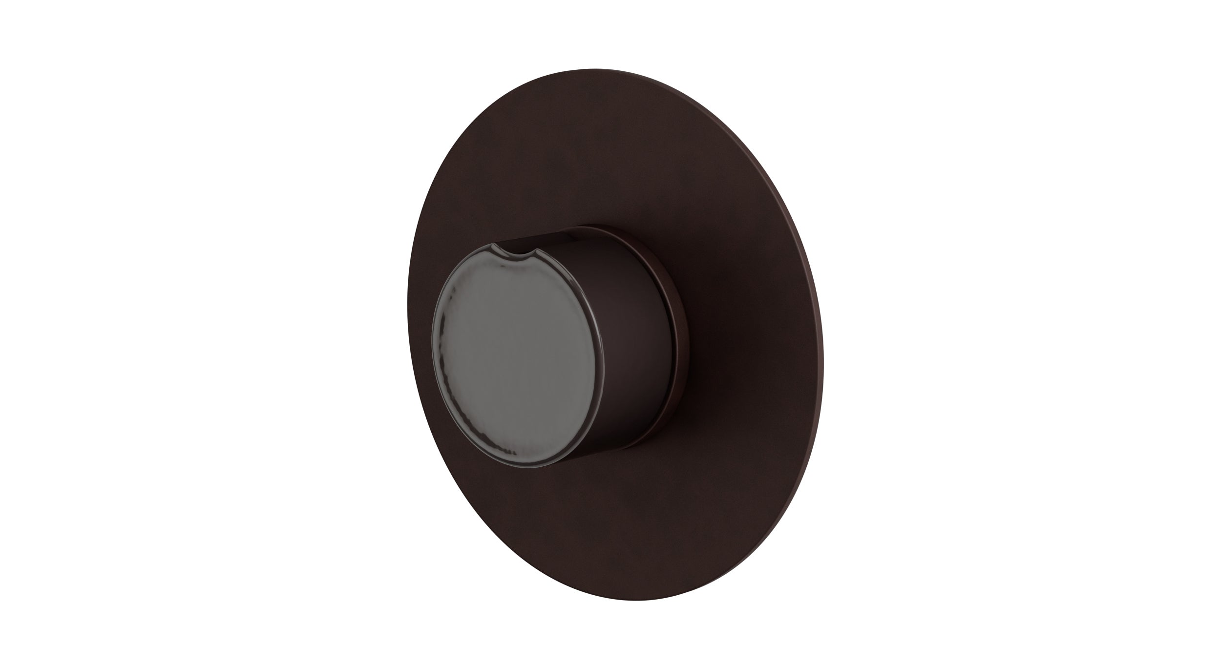 Foundry One Handle Wall Mount Shower Trim with Groove Ceramic Knob Handle in Architectural Copper