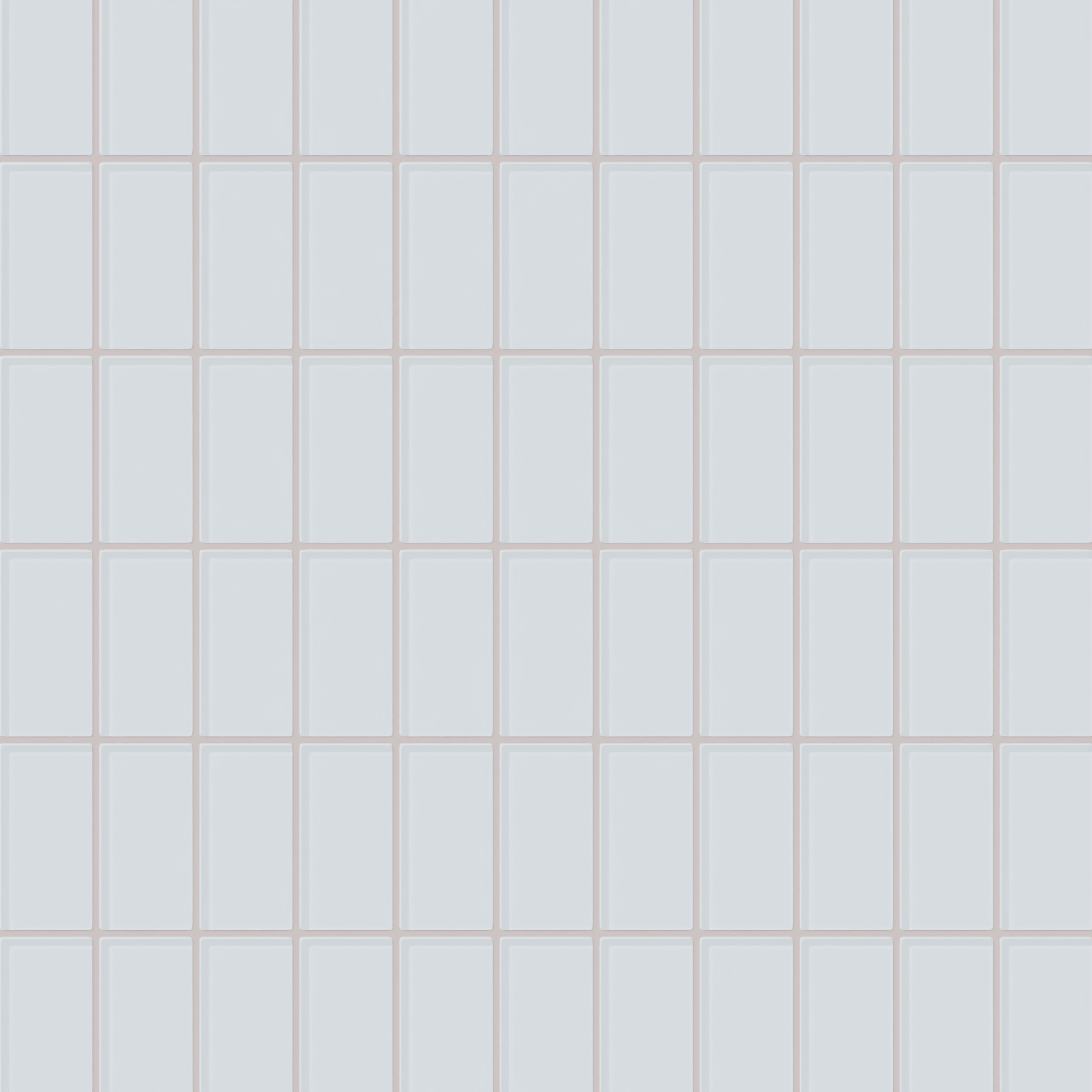 2x4 Straight Set Sheeted Glass Mosaic Tile in Snowy Owl Gloss