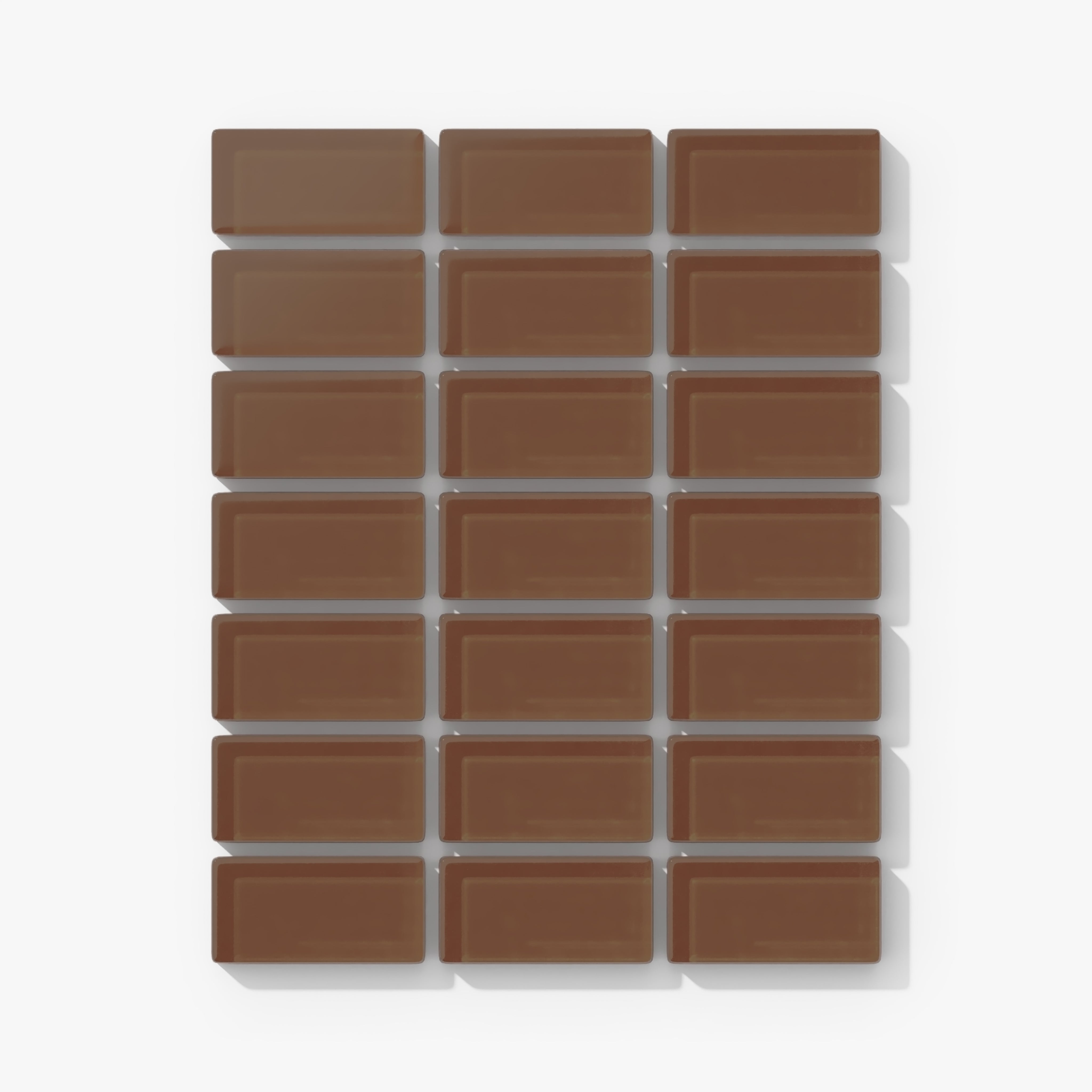 1x2 Straight Set Sheeted Glass Mosaic Tile in Kestrel Matte