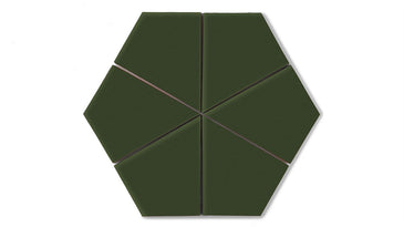 Hexite Original Ceramic Tile in Hunter Green Matte