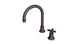 Emerson One Handle Deck Mount Gooseneck Lavatory Faucet with Classic Cross Handle in Architectural Copper