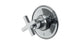 Emerson One Handle Wall Mount Shower Trim with Classic Cross Handle in Polished Chrome