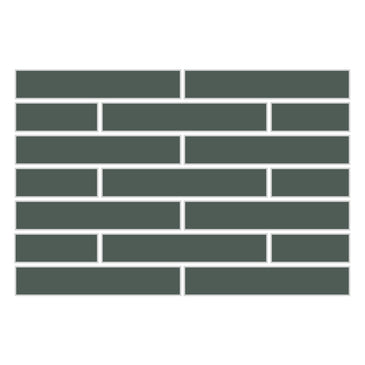 1x6 Half Offset Sheeted Original Ceramic Mosaic Tile in Tempest Matte