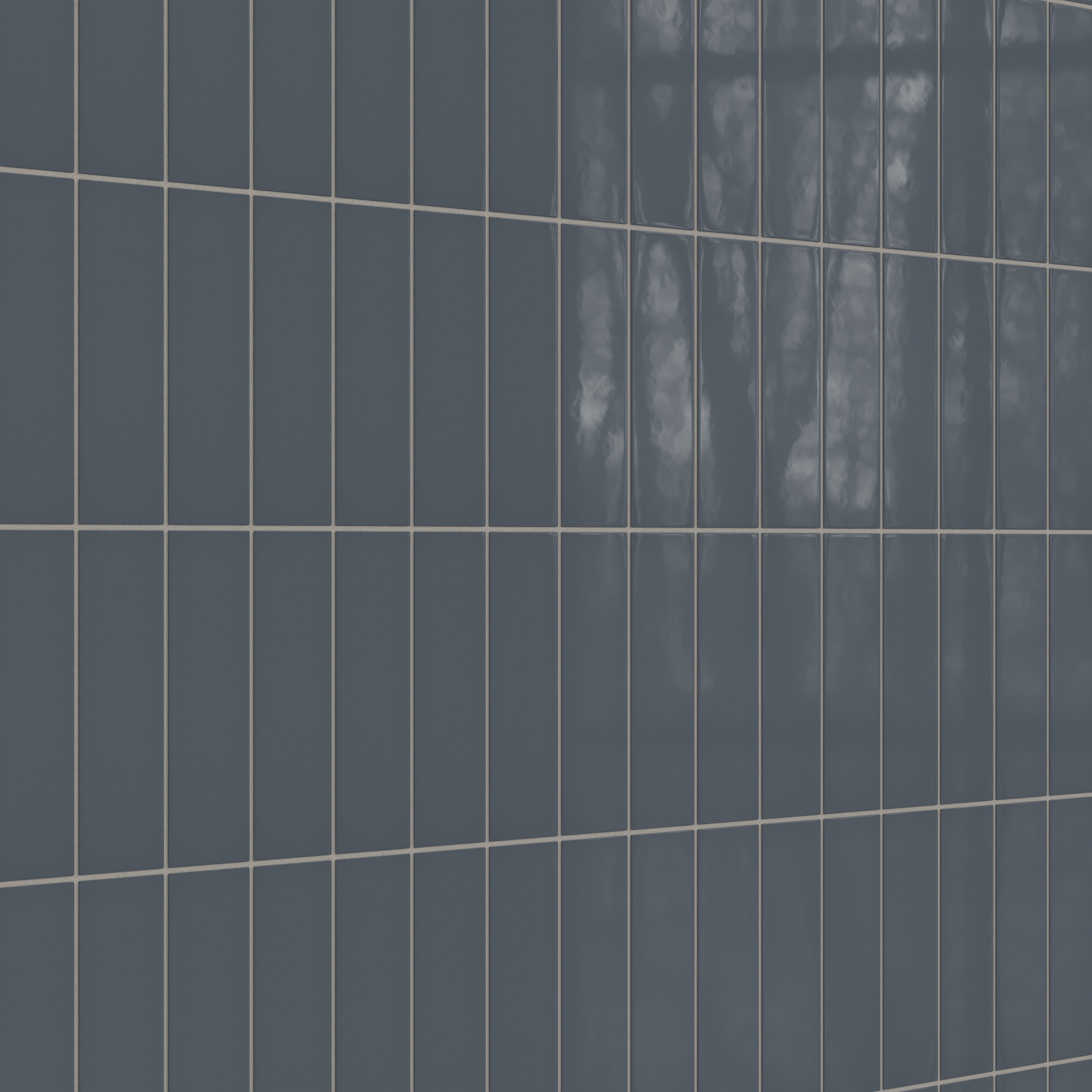 3x9 Natural Press Ceramic Tile in Indigo Gloss