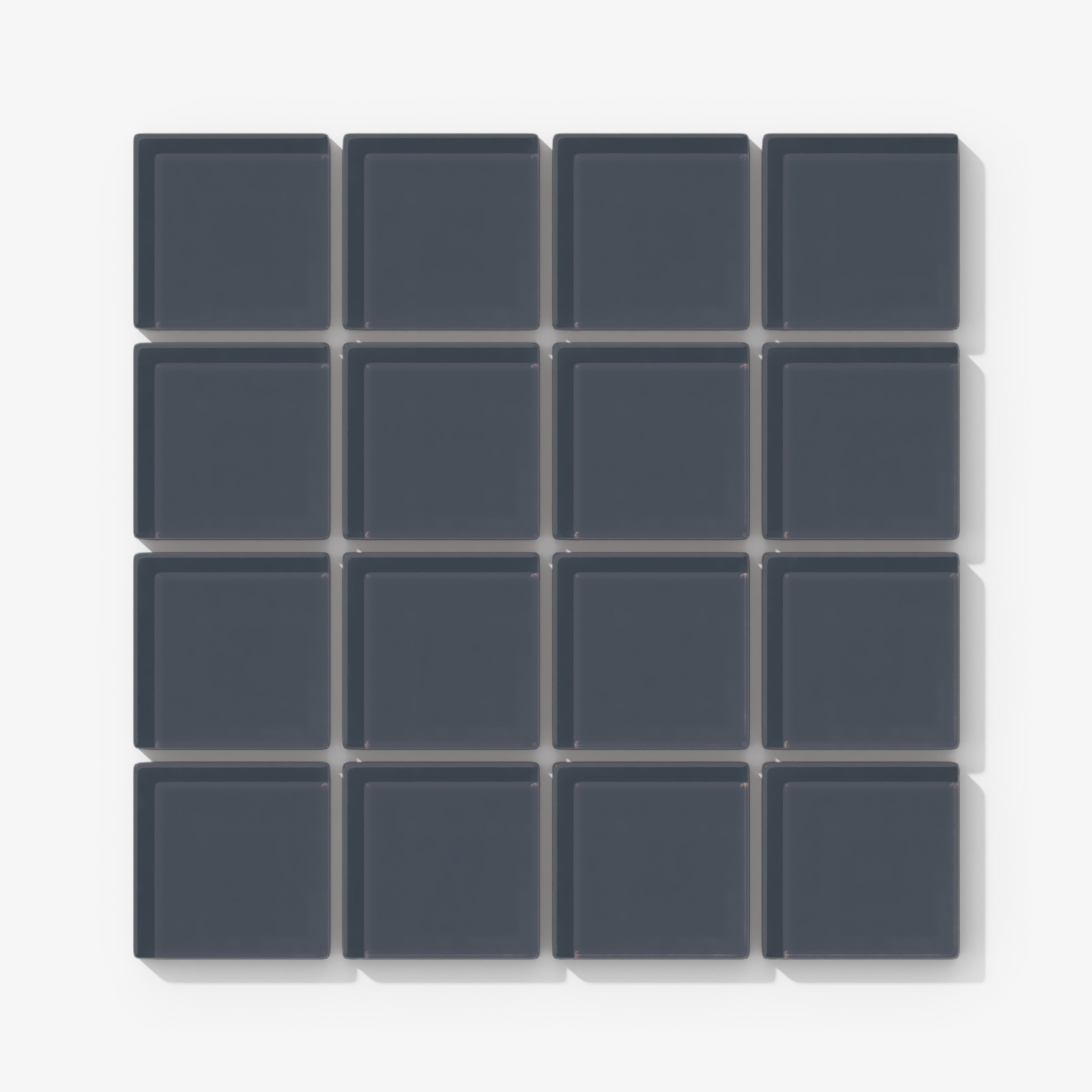 2x2 Straight Set Sheeted Glass Mosaic Tile in Junco Gloss