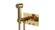 Flatiron One Handle Wall Mount Bidet Trim with Linear Lever Handle in Polished Brass