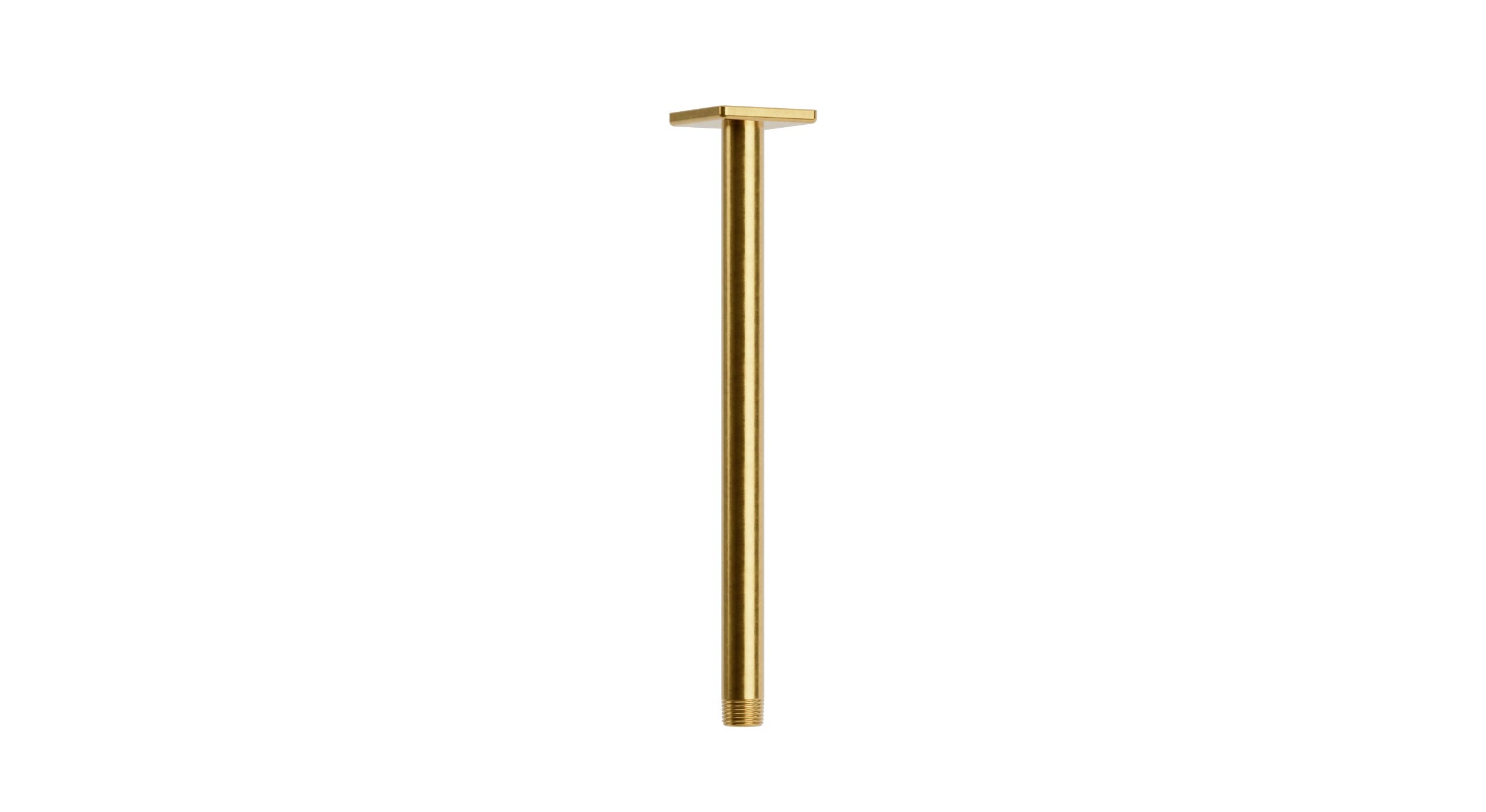 Flatiron 12" Straight Shower Arm with Flange in French Brass