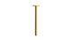 Flatiron 12" Straight Shower Arm with Flange in French Brass