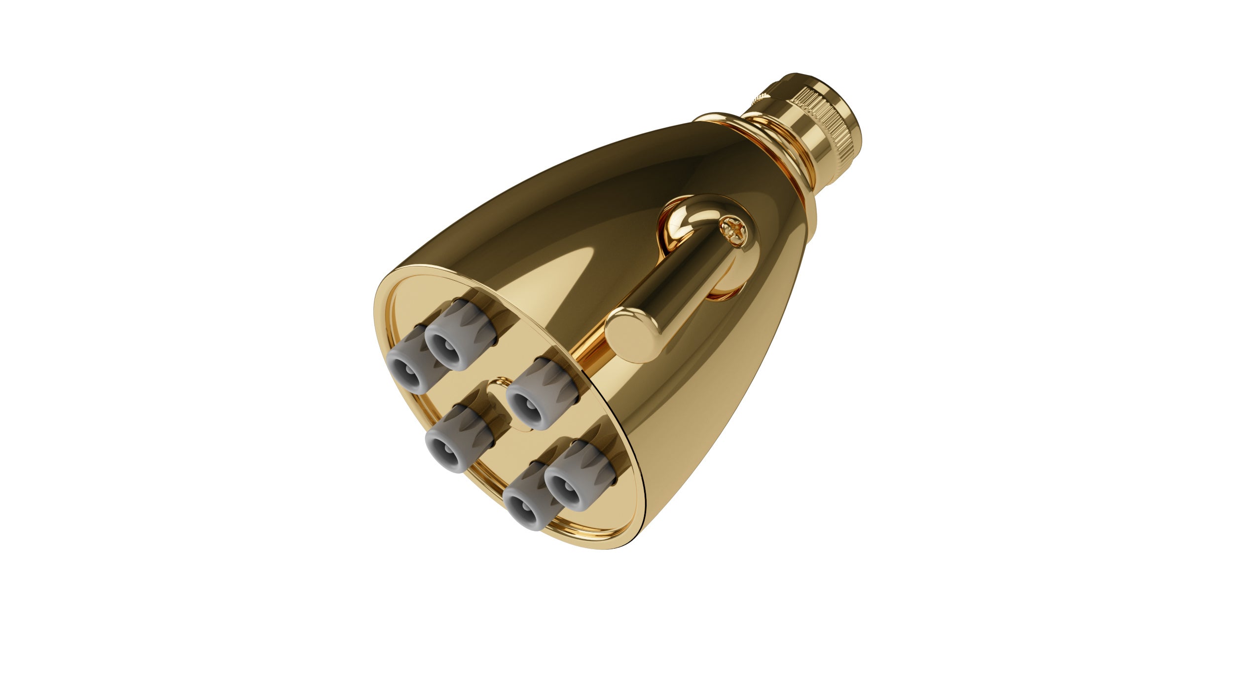 Shower Six Jet Shower Head in Polished Brass