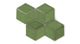 Large Diamond Original Ceramic Tile in Kelp Gloss