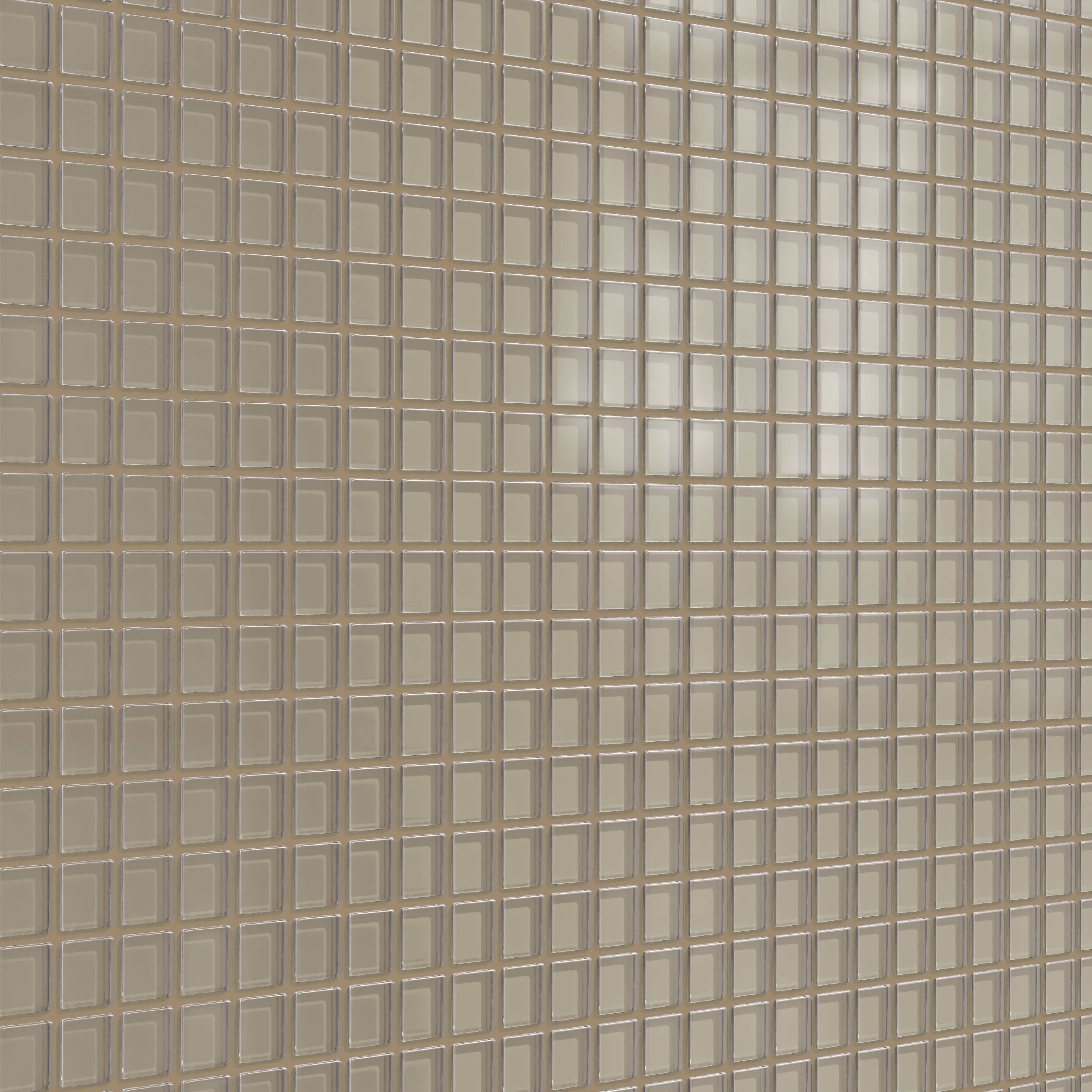 1x1 Straight Set Sheeted Glass Mosaic Tile in Quail Matte
