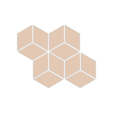 Small Diamond Sheeted - Escher Original Ceramic Mosaic Tile in Tumbleweed Gloss