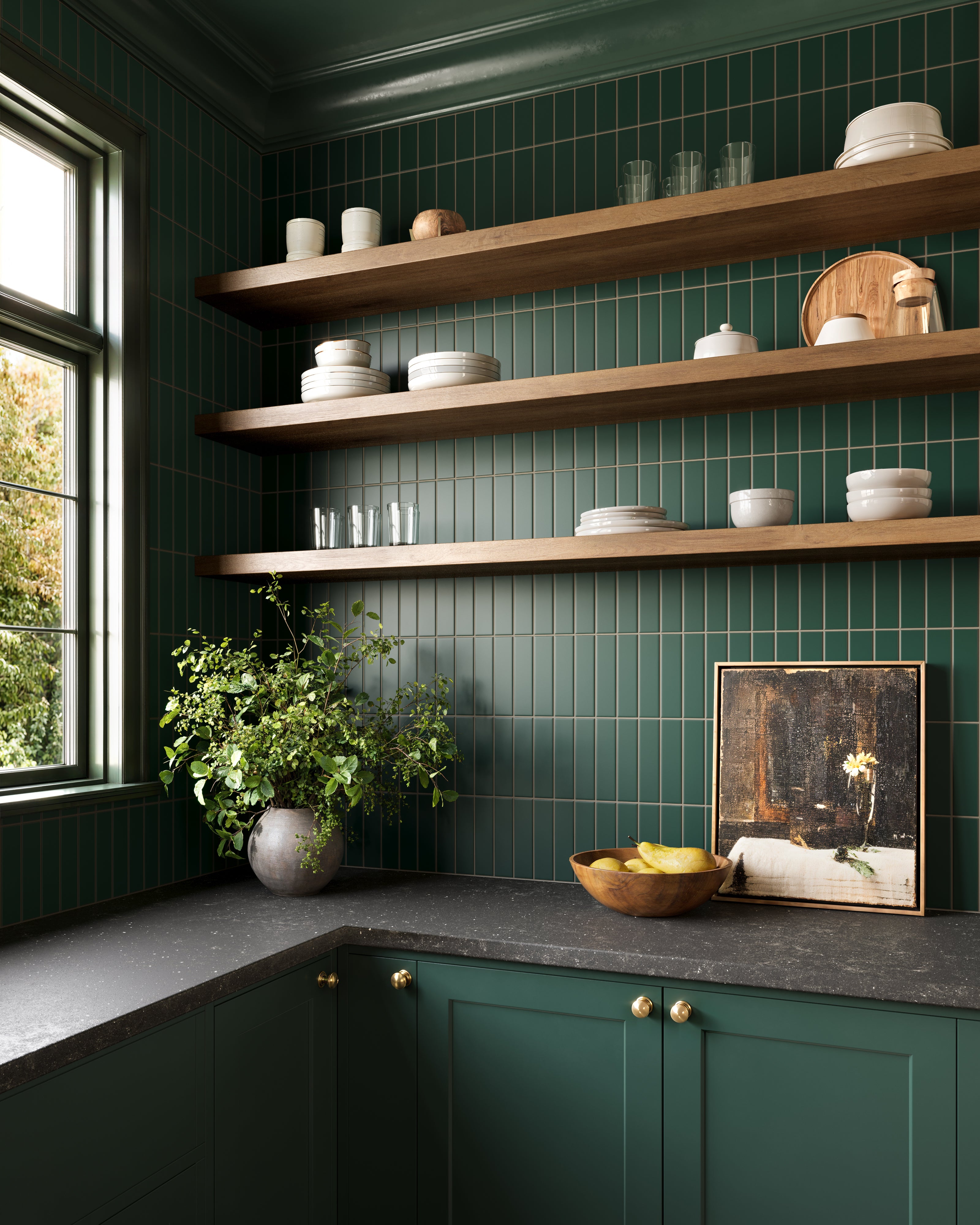 2x8 Original Ceramic Tile in Evergreen Matte