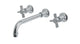 Emerson Two Handle Wall Mount 10" Lavatory Faucet with Defined Cross Handles in Satin Chrome