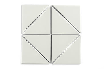 6" Triangle Original Ceramic Tile in Limewash Matte