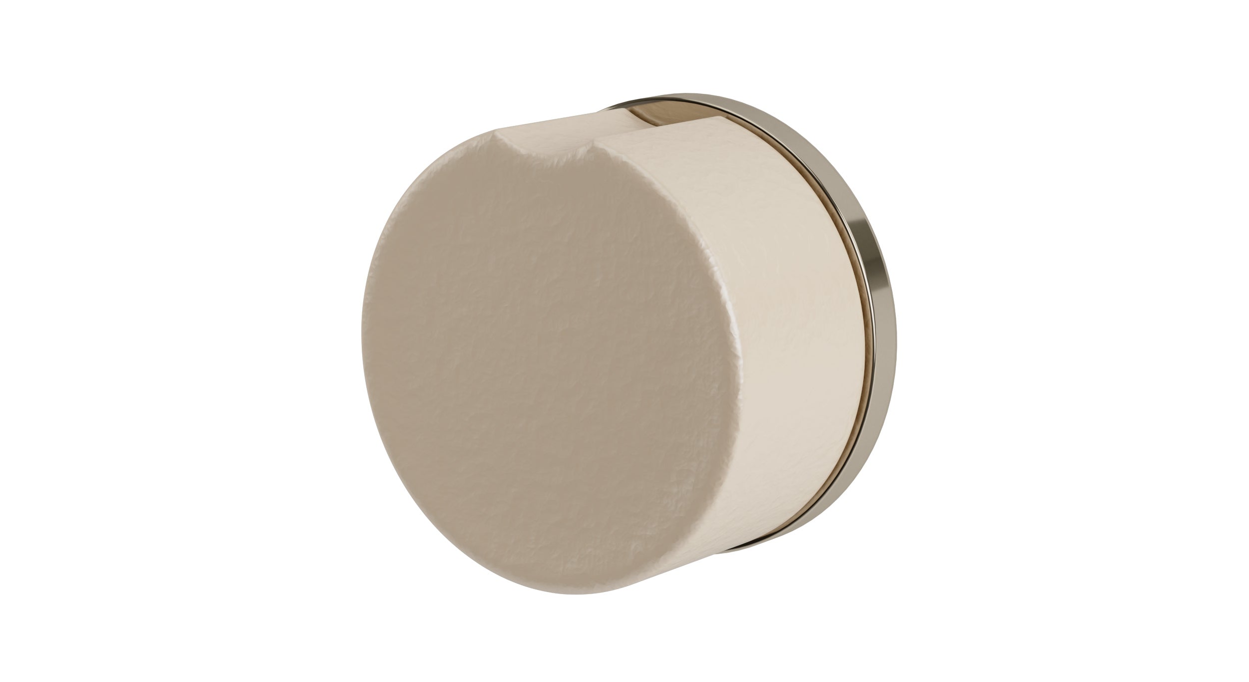 Foundry One Handle Wall Mount Diverter/Volume Control Shower Trim with Groove Ceramic Knob Handle in Polished Nickel