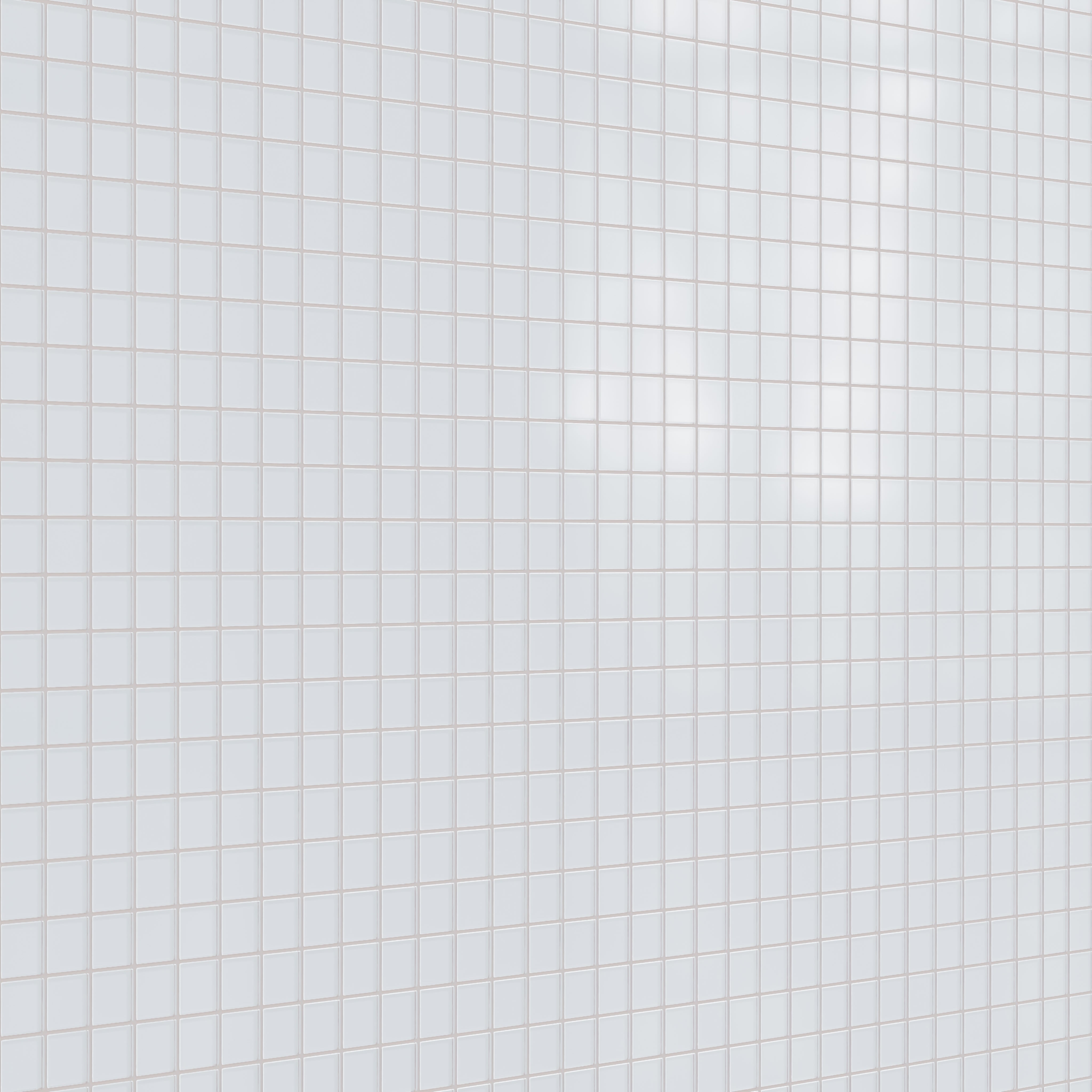 2x2 Straight Set Sheeted Glass Mosaic Tile in Snowy Owl Matte