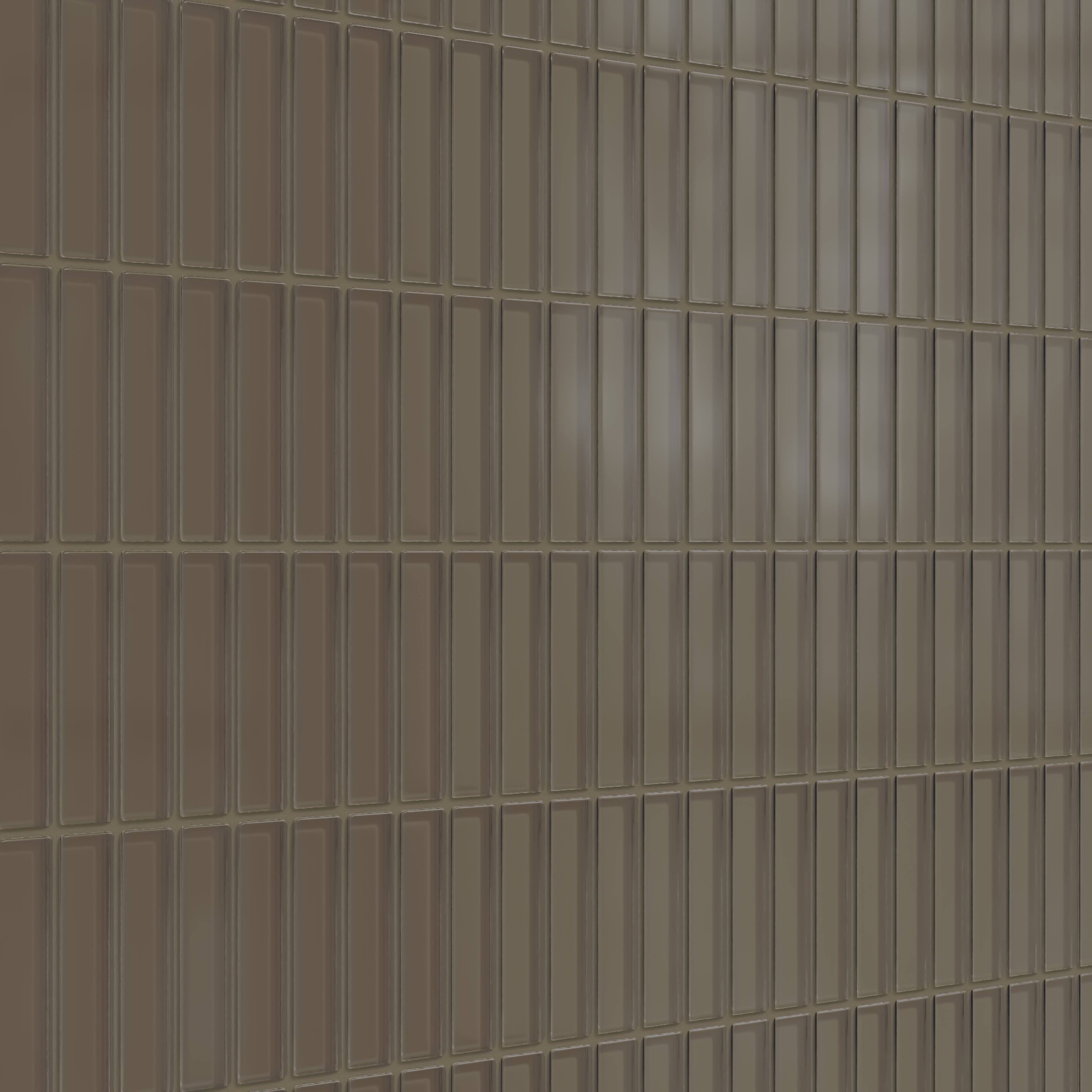 1x4 Straight Set Sheeted Glass Mosaic Tile in Albatross Matte