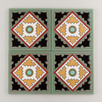 6x6 Handpainted Sample Old California #3  in Warm Motif