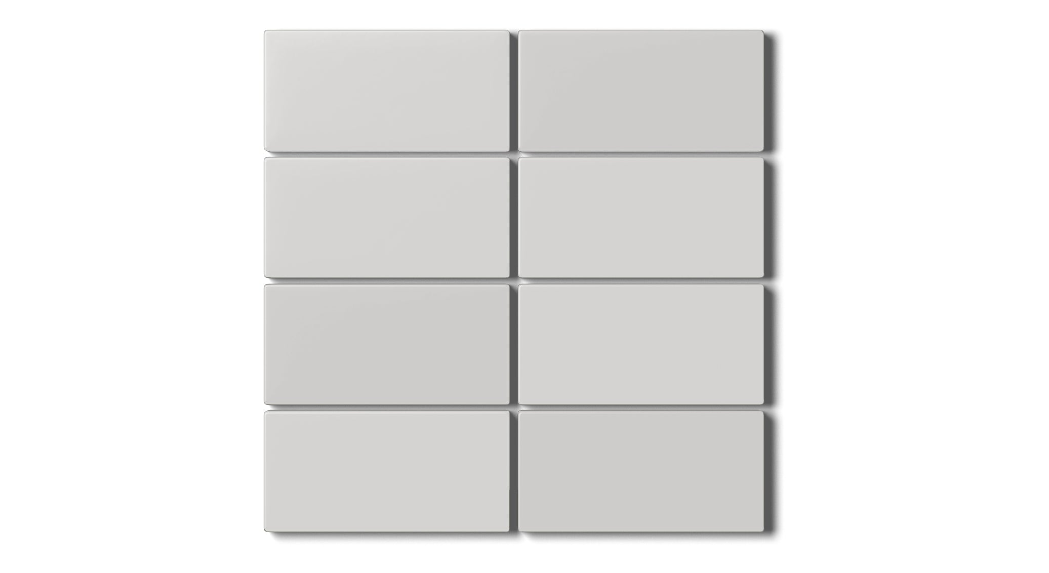 2x4 Straight Set Sheeted Natural Press Ceramic Mosaic Tile in Cloud Cover Matte