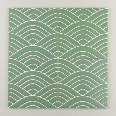 8x8 Handpainted Sample Summit  in Green Motif