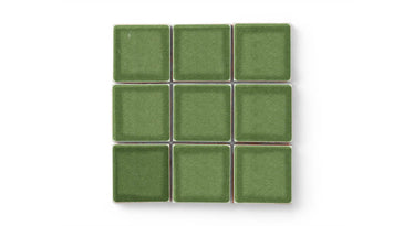 3x3 Straight Set Sheeted Original Ceramic Mosaic Tile in Kelp Gloss