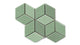 Small Diamond Sheeted - Escher Original Ceramic Mosaic Tile in Sea Green Matte