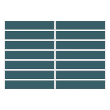 1x6 Straight Set Sheeted Original Ceramic Mosaic Tile in Mackerel