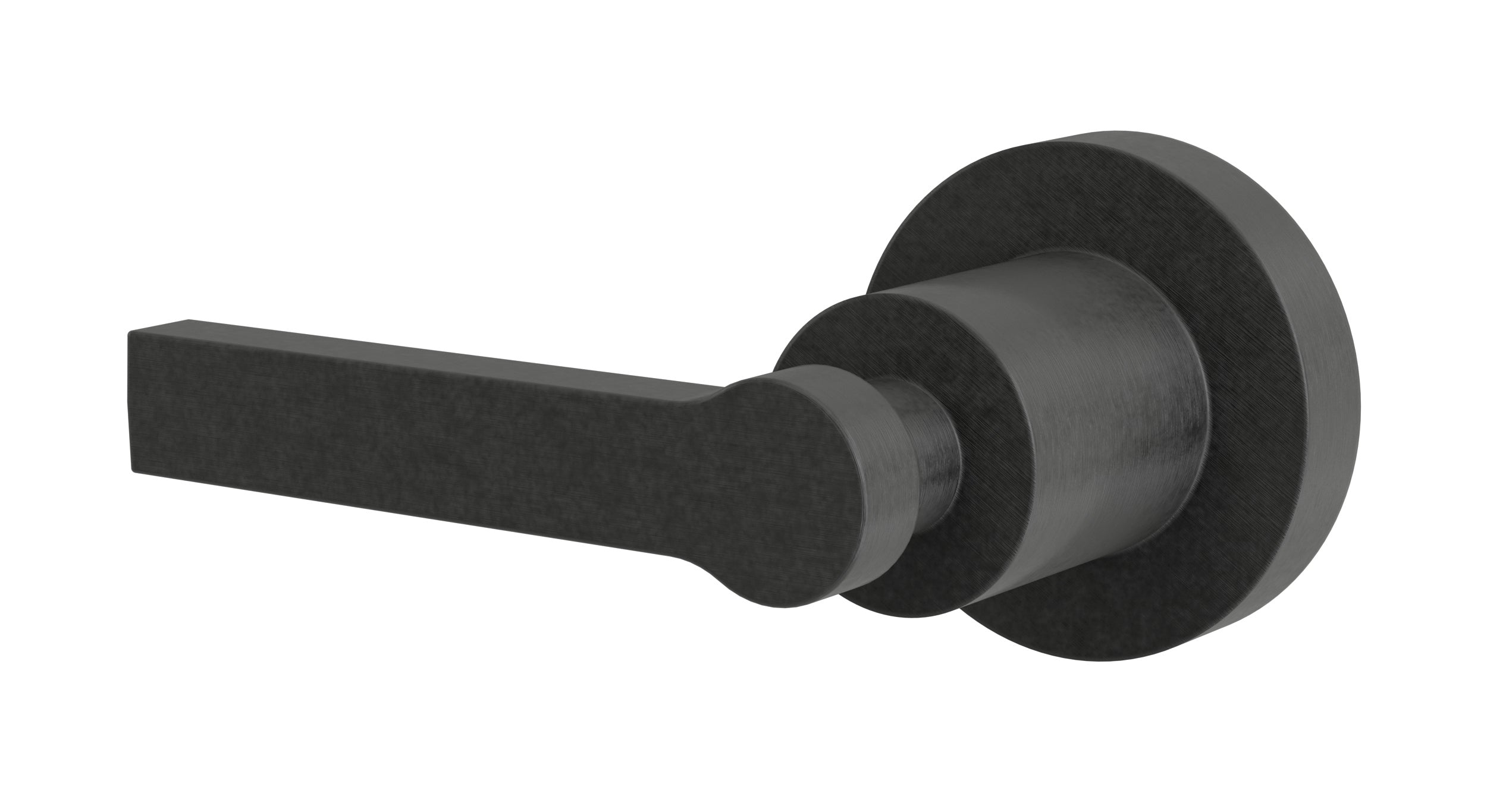 Flatiron One Handle Wall Mount Diverter/Volume Control Shower Trim with Linear Lever Handle in Blackened Nickel