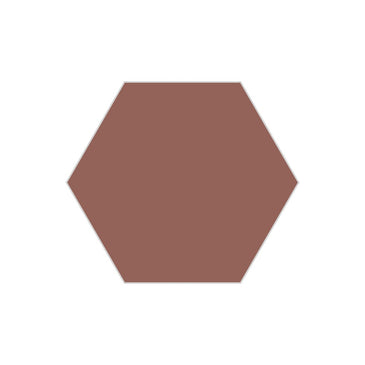 8" Hexagon Original Ceramic Tile in Mauve Matte