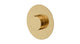 Foundry One Handle Wall Mount Shower Trim with Barrel Knob Handle in Satin Brass