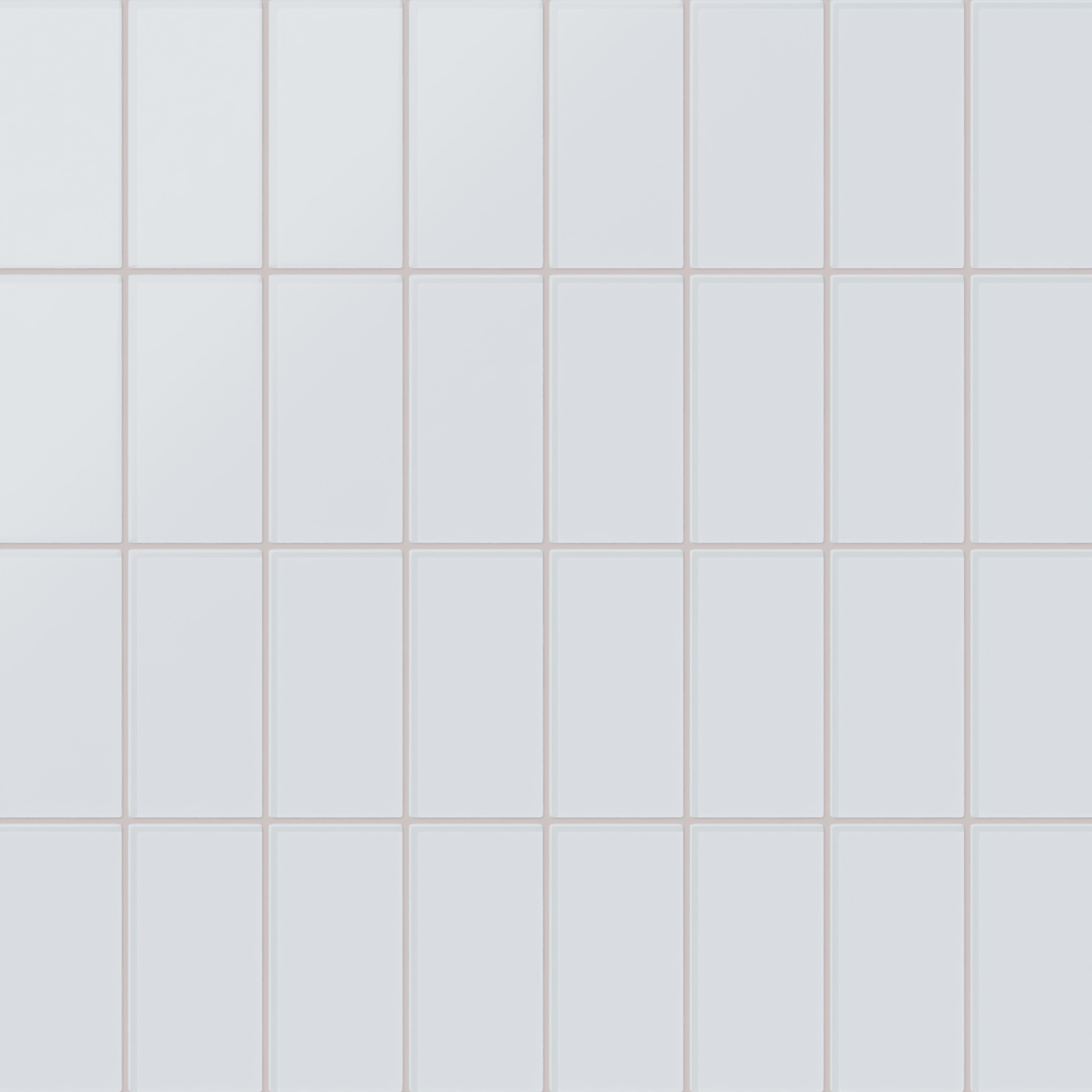 3x6 Glass Tile in Snowy Owl Matte