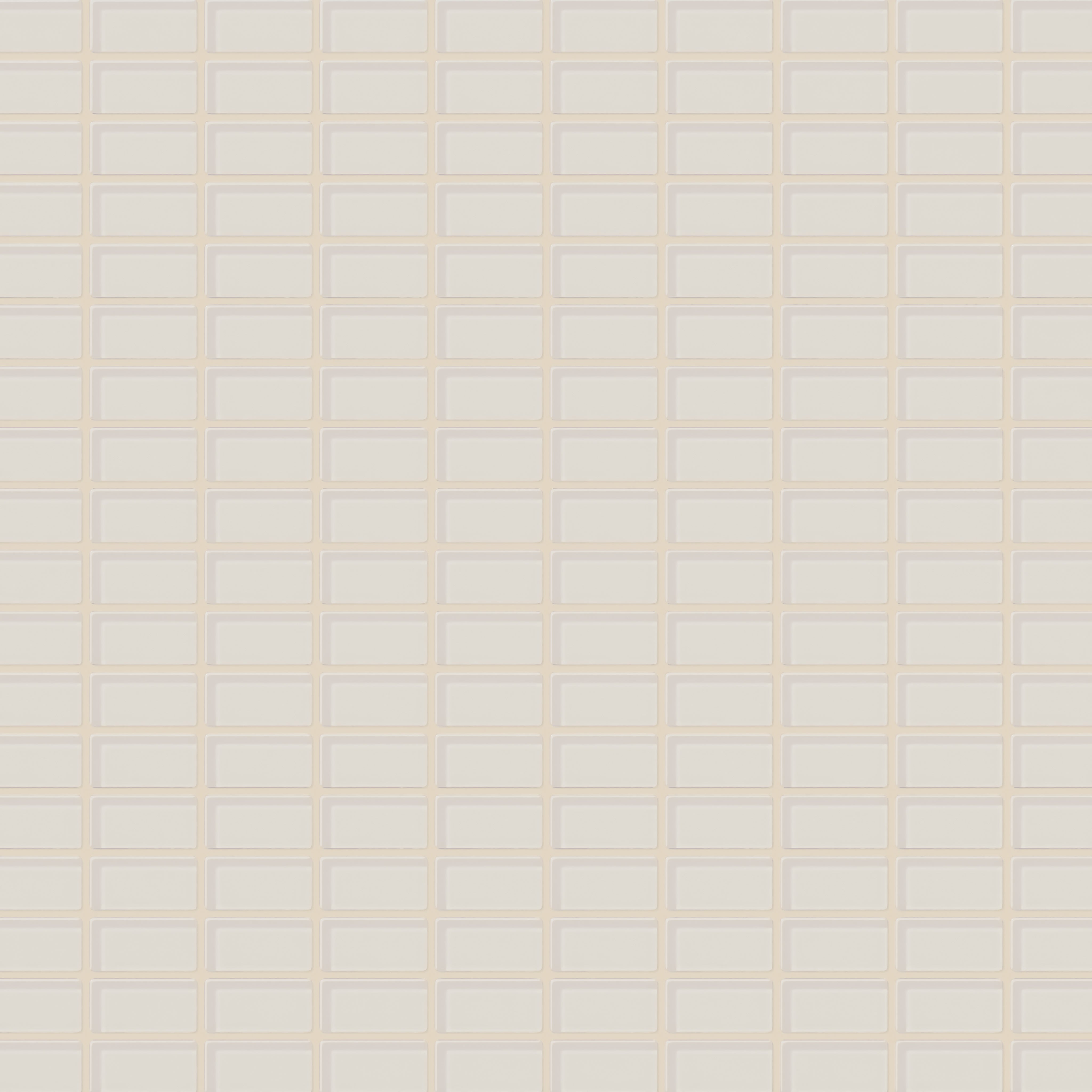 1x2 Straight Set Sheeted Glass Mosaic Tile in Dove Gloss