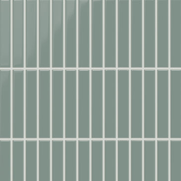 1x6 Straight Set Sheeted Original Ceramic Mosaic Tile in Flagstone Gloss