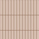 1x6 Straight Set Sheeted Glass Mosaic Tile in Rosy Finch Gloss