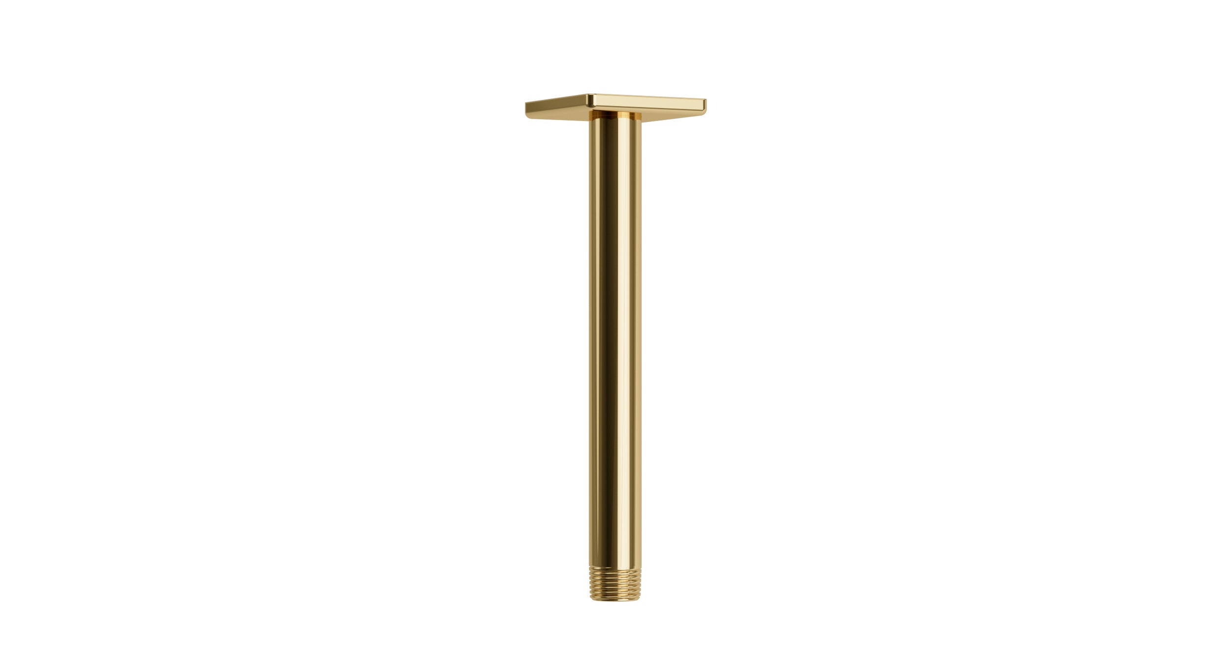 Flatiron 8" Straight Shower Arm with Flange in Polished Brass