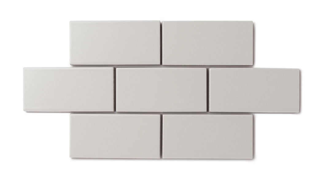 3x3 Straight Set Sheeted Natural Press Ceramic Mosaic Tile in Titanium Grey Matte