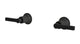 Emerson Two Handle Wall Mount Bath Trim with Classic Lever Handles in Matte Black