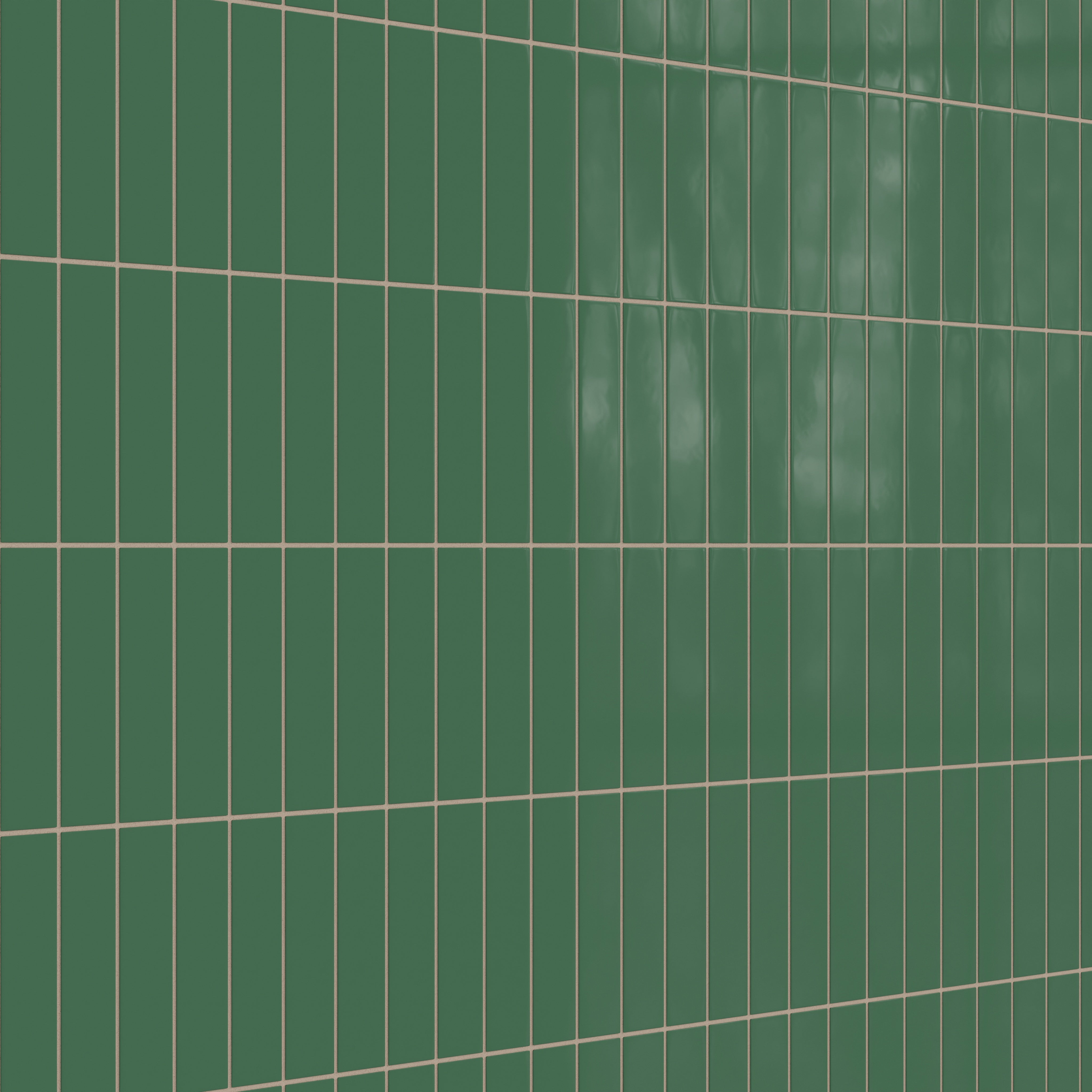 2x8 Natural Press Ceramic Tile in Viridian Gloss