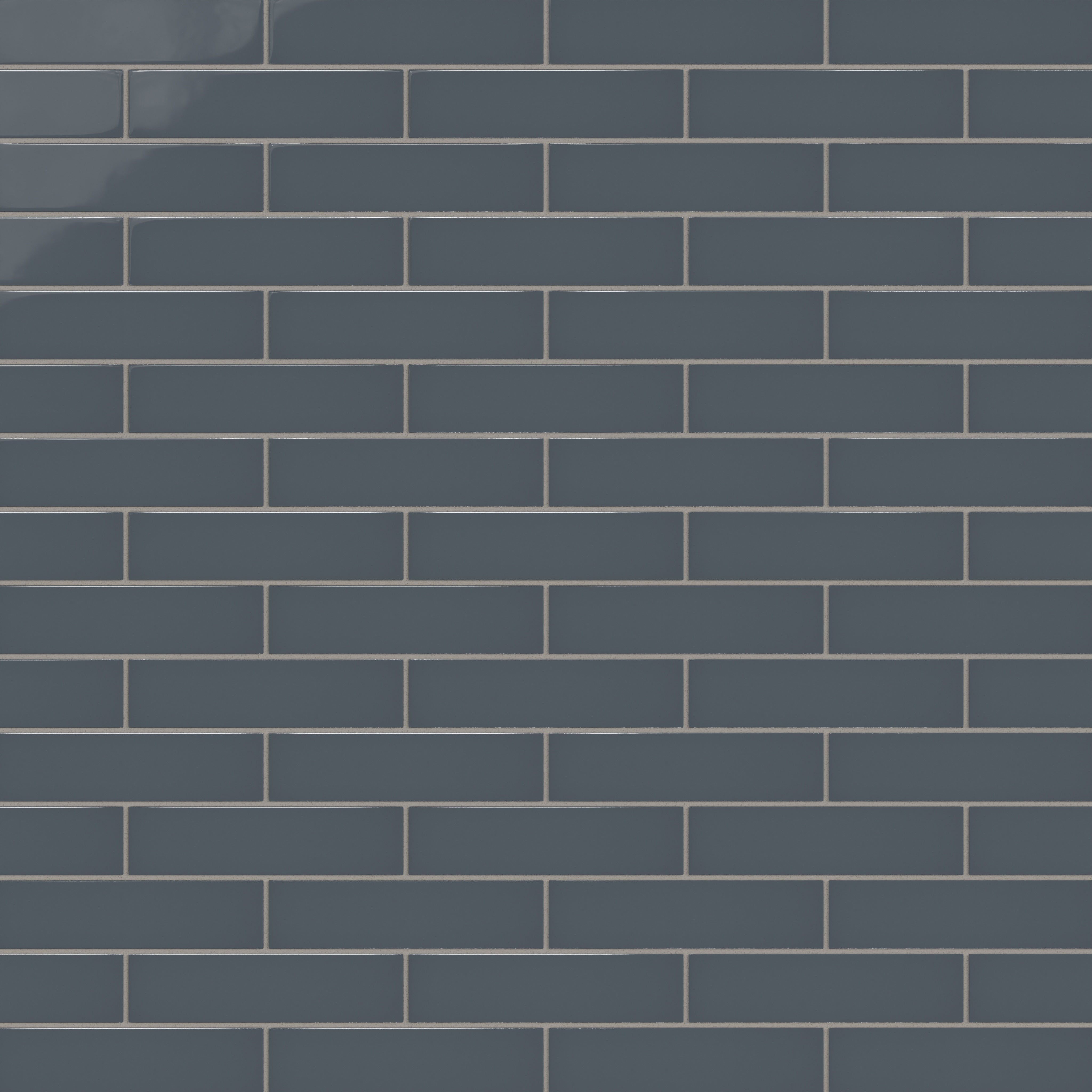 2x8 Natural Press Ceramic Tile in Indigo Gloss